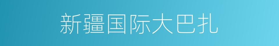 新疆国际大巴扎的同义词