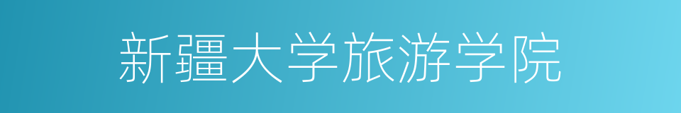 新疆大学旅游学院的同义词