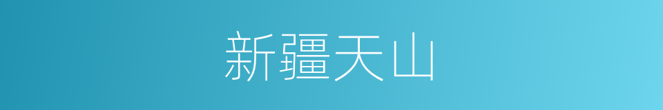新疆天山的同义词