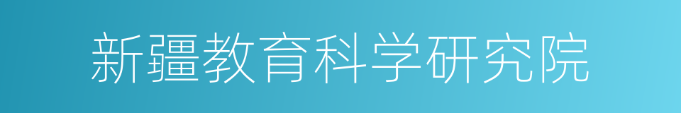 新疆教育科学研究院的同义词