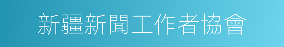 新疆新聞工作者協會的同義詞