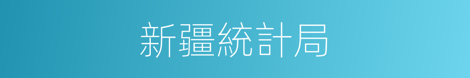 新疆統計局的同義詞