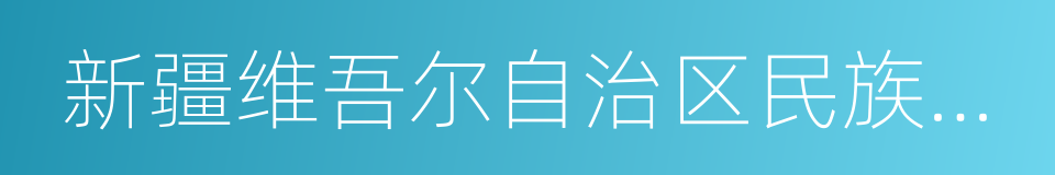 新疆维吾尔自治区民族团结进步工作条例的同义词