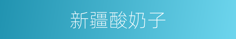 新疆酸奶子的同义词