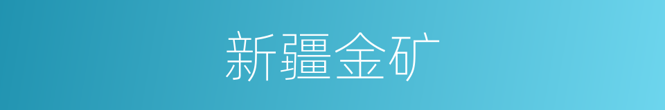 新疆金矿的同义词
