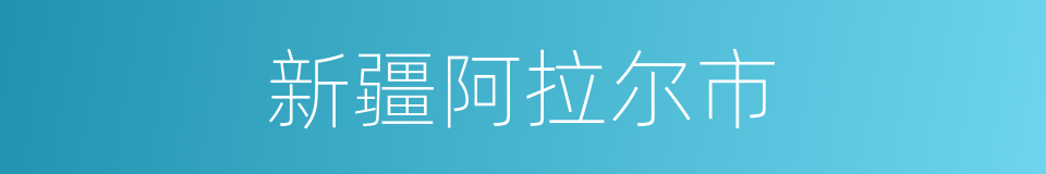新疆阿拉尔市的同义词