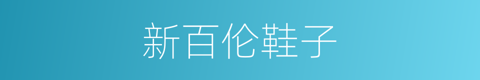 新百伦鞋子的同义词