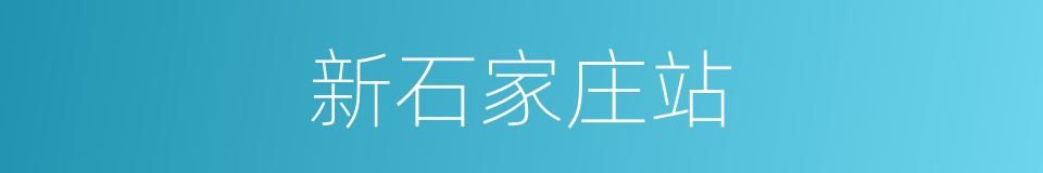 新石家庄站的同义词