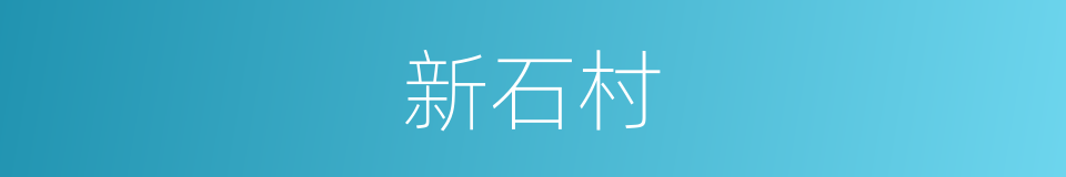 新石村的同义词