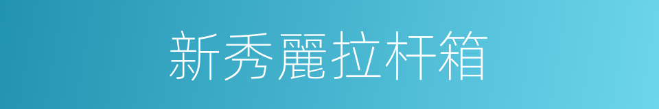新秀麗拉杆箱的同義詞