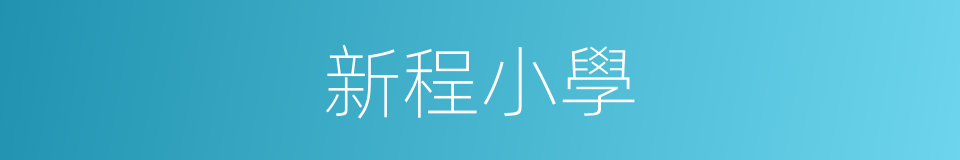 新程小學的同義詞