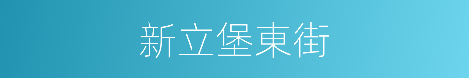 新立堡東街的同義詞