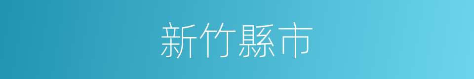 新竹縣市的同義詞