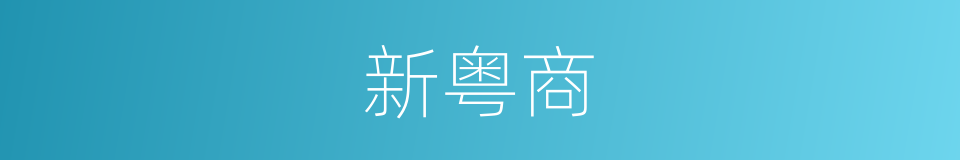 新粤商的同义词