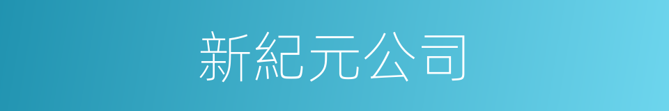 新紀元公司的同義詞