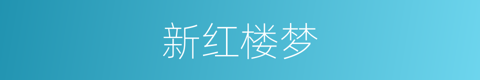 新红楼梦的同义词