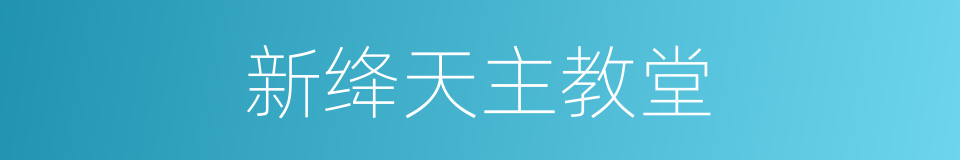 新绛天主教堂的同义词