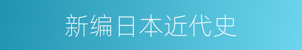 新编日本近代史的同义词