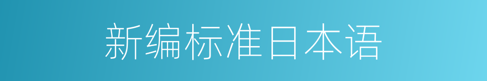 新编标准日本语的同义词