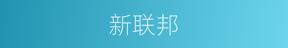 新联邦的同义词