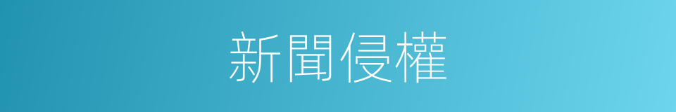 新聞侵權的意思