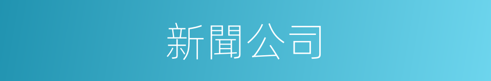 新聞公司的同義詞