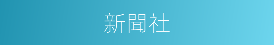 新聞社的意思