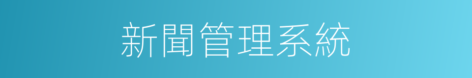 新聞管理系統的同義詞