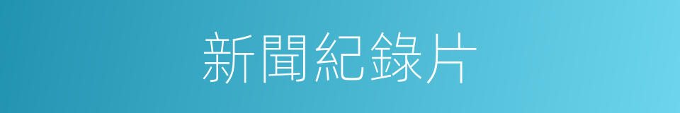 新聞紀錄片的同義詞