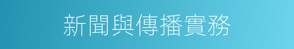 新聞與傳播實務的同義詞