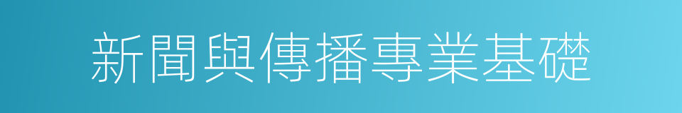 新聞與傳播專業基礎的同義詞