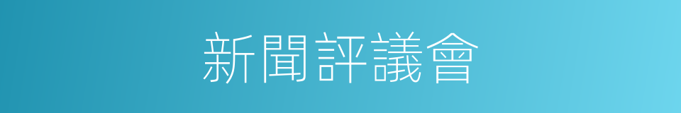 新聞評議會的同義詞