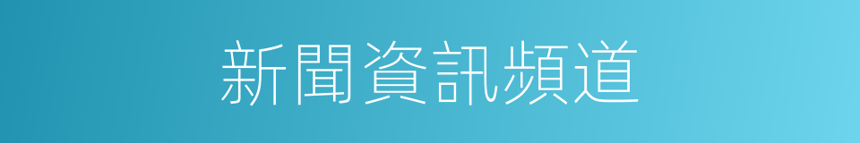 新聞資訊頻道的同義詞