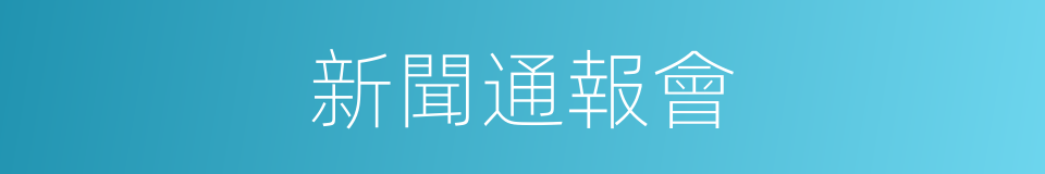 新聞通報會的同義詞