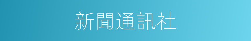新聞通訊社的同義詞