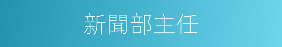 新聞部主任的同義詞