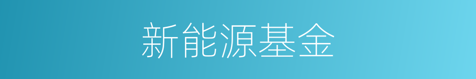新能源基金的同义词