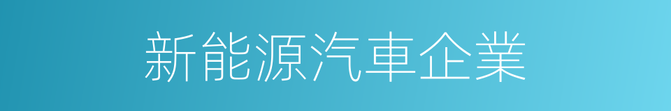 新能源汽車企業的同義詞