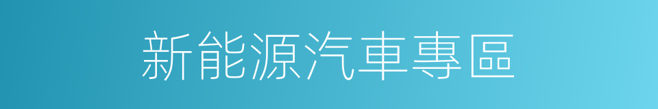 新能源汽車專區的同義詞
