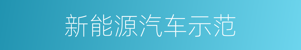 新能源汽车示范的同义词