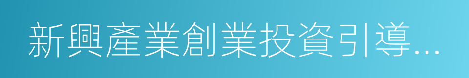 新興產業創業投資引導基金的同義詞