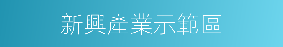 新興產業示範區的同義詞