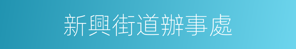 新興街道辦事處的同義詞