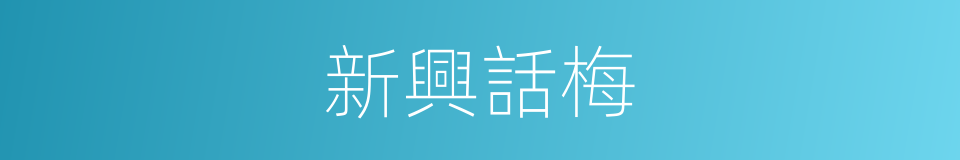 新興話梅的同義詞
