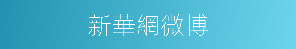 新華網微博的同義詞