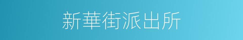 新華街派出所的同義詞
