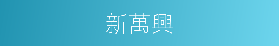 新萬興的同義詞