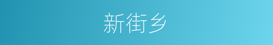 新街乡的同义词