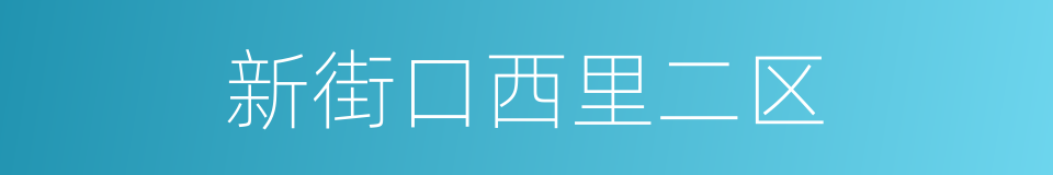 新街口西里二区的同义词