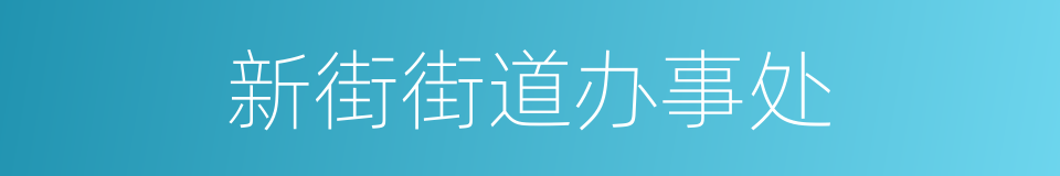 新街街道办事处的同义词